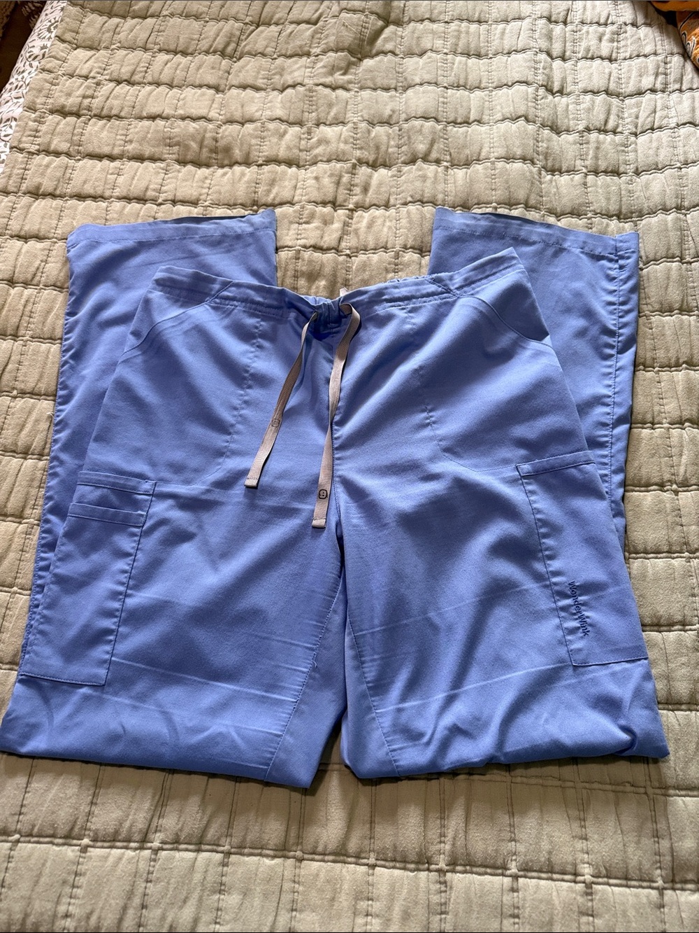 WonderWink Women's Light Periwinkle Drawstring Scrub Pants